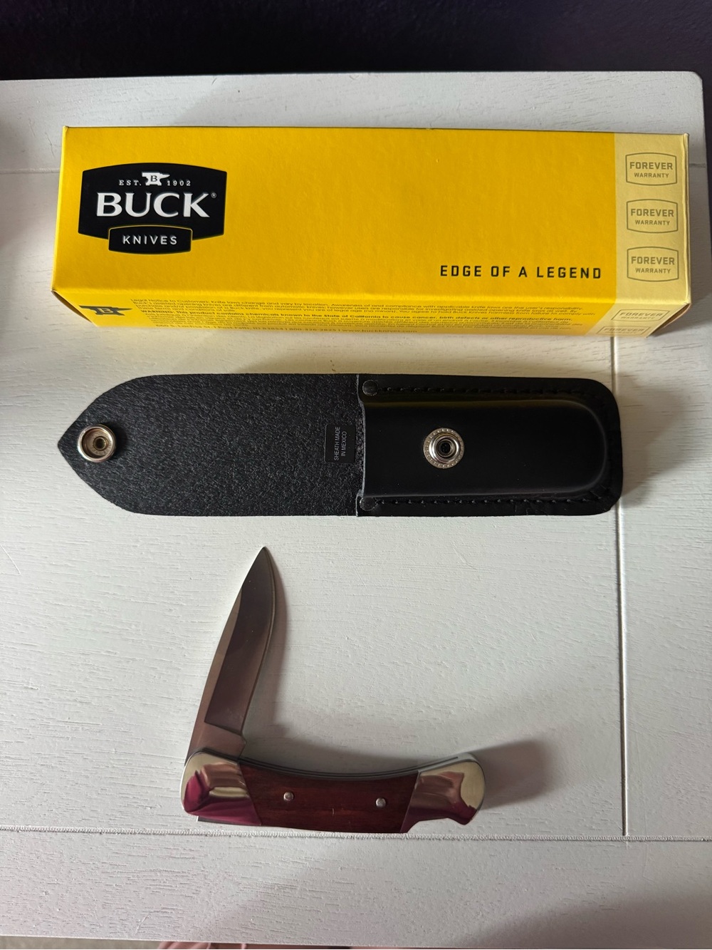 Men's Folding Pocket Knife with Brown Handle - BUCK